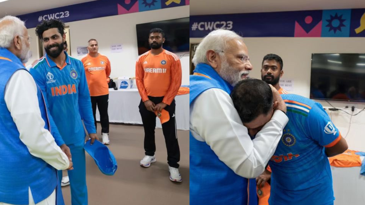 India vs Australia, World Cup 2023: Jadeja got a handshake and hugged Shami… when Prime Minister Modi was in the India team's dressing room